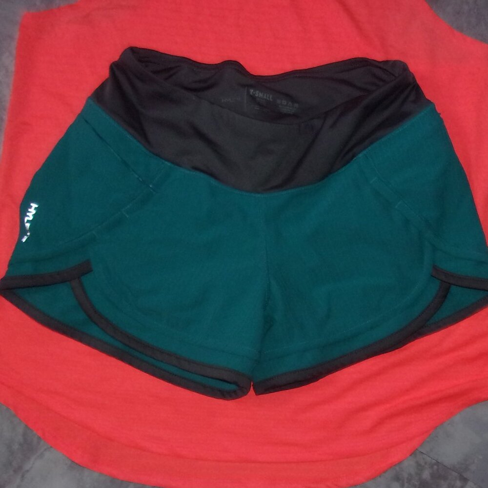 hyleie size extra small womens work out gym athletic shorts green gray